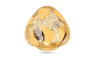 Zlatý dámsky prsteň s jemným vzorom IZ27437