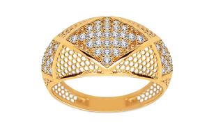 Zlatý dámsky prsteň so zirkónmi IZ27430