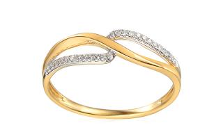 Zlatý diamantový prsteň 0.060 ct Felisa IZBR344