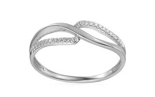 Zlatý diamantový prsteň 0.060 ct Felisa white IZBR344A