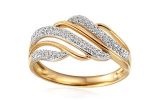 Zlatý diamantový prsteň 0.200 ct Amara IZBR345