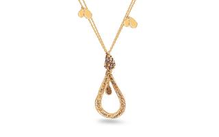 Zlatý dvojradový náhrdelník s kameňom Cadence IZ24442NH
