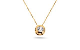 Zlatý jednokameňový náhrdelník IZ27491N
