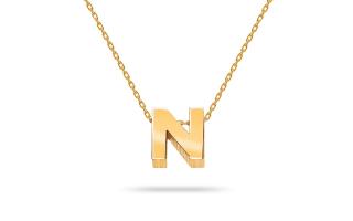 Zlatý náhrdelník písmeno N IZ16582N