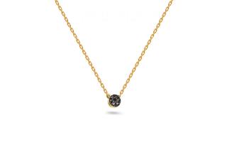 Zlatý náhrdelník s čiernymi diamantmi Zoya, 9K IZBR890BHR