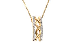 Zlatý náhrdelník s diamantmi 0.020 ct Alania IZBR419R