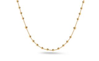 Zlatý náhrdelník s guličkami ruženec IZ11216