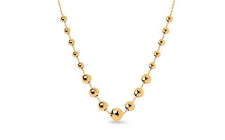 Zlatý náhrdelník s guľôčkami Izabela IZ21716B