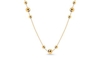 Zlatý náhrdelník s guľôčkami Karmen IZ21730BNH