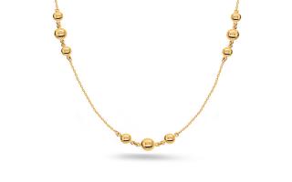 Zlatý náhrdelník s okrúhlymi ozdobami IZ24650