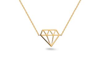 Zlatý náhrdelník s príveskom diamant IZ20843