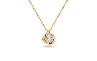 Zlatý náhrdelník so zirkónom Spirituality IZ16027