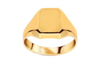 Zlatý pánsky prsteň s matovaním IZ22427