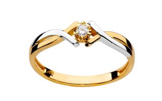Zlatý prestížny diamantový prsteň, 9K BSBR031HR