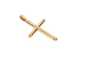 Zlatý prívesok kríž s detailmi na zakončeniach IZ18112G