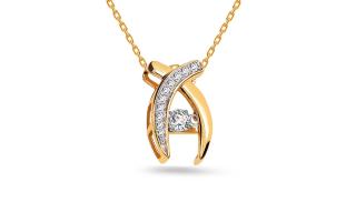 Zlatý prívesok s diamantmi 0.130 ct Dancing Diamonds KU936P