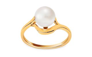 Zlatý prsteň s perlou 8 mm Benita IZ21626P