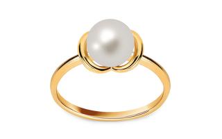 Zlatý prsteň s perlou 8 mm IZ21625