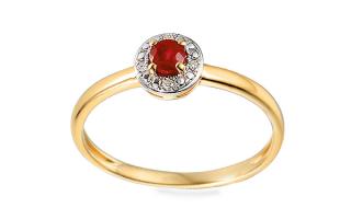 Zlatý prsteň s rubínom a diamantmi 0.010 ct Armonda IZBR586R