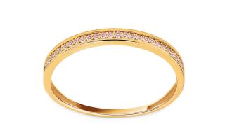 Zlatý prsteň s ružovými zirkónmi IZ26903R