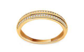 Zlatý prsteň so zirkónmi IZ26828