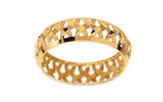 Zlatý vzorovaný dámsky prsteň IZ27410