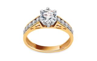 Zlatý zásnubný prsteň Isarel 30 CSRI801