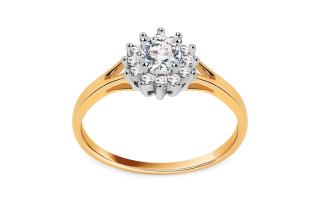 Zlatý zásnubný prsteň Princess CSRI1986HR