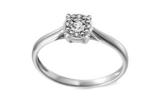 Zlatý zásnubný prsteň s diamantmi 0.030 ct Adalira IZBR599A