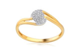 Zlatý zásnubný prsteň s diamantmi 0.060 ct Edyth IZBR391