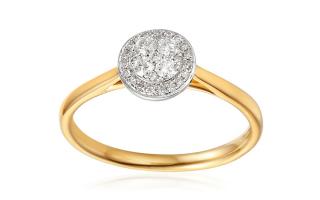 Zlatý zásnubný prsteň s diamantmi 0.210 ct Melisma IZBR358