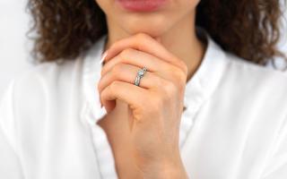 Zlatý zásnubný prsteň so zirkónmi Karina white CSRI1306A