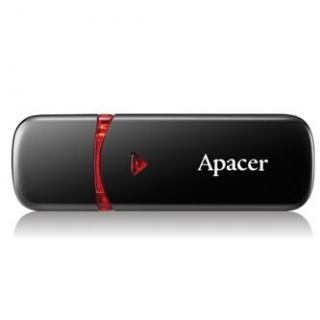 Apacer USB flash disk, USB 2.0, 32GB, AH333, čierny, AP32GAH333B-1, USB A, s krytkou