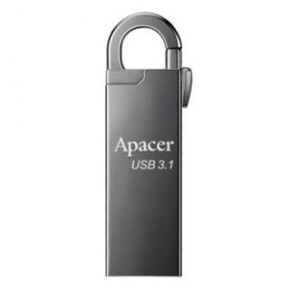 Apacer USB flash disk, USB 3.0, 16GB, AH15A, strieborný, AP16GAH15AA-1, USB A, s karabinkou