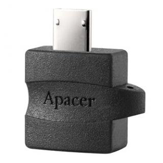 Apacer USB redukcia (2.0), USB A samica - microUSB samec, čierna