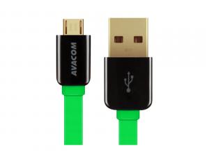 Avacom USB kábel (2.0), USB A samec - microUSB samec, 0.4m, zelený, blister