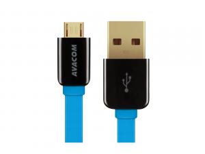 Avacom USB kábel (2.0), USB A samec - microUSB samec, 1.2m, modrý