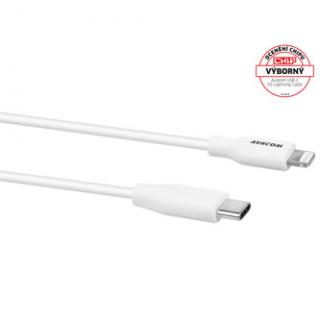 Avacom USB kábel USB C samec - Apple Lightning samec, DCUS-MFIC-120W, 1.2m, MFi certifikácia, biely, neoriginál.