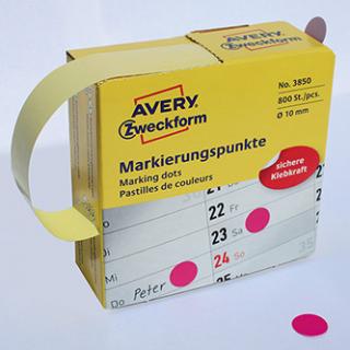 Avery Zweckform etikety 10mm, purpurové, 800 etikiet, značkovací, 3850, pre ručný popis