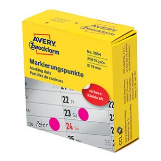 Avery Zweckform etikety 19mm, purpurové, 250 etikiet, značkovací, 3854, pre ručný popis