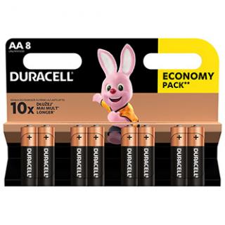 Batéria alkalická, AA, 1.5V, Duracell, blister, 8-pack, 42303, Basic