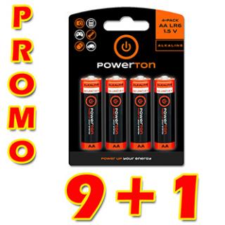 Batéria alkalická, AA, 1.5V, Powerton, box, 10x4-pack, ROMO výhodné balenie