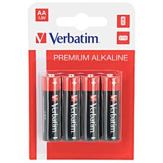Batéria alkalická, AA, 1.5V, Verbatim, blister, 4-pack, 49921