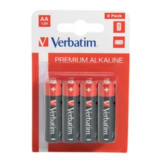 Batéria alkalická, AA, 1.5V, Verbatim, blister, 8-pack, 49503