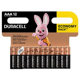 Batéria alkalická, AAA, 1.5V, Duracell, blister, 12-pack, 42325, Basic