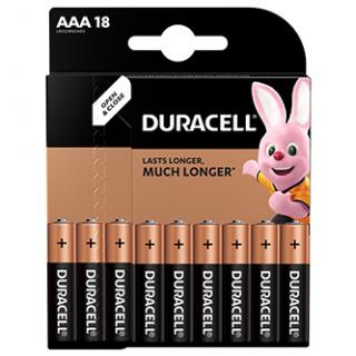 Batéria alkalická, AAA, 1.5V, Duracell, blister, 18-pack, 42326, Basic