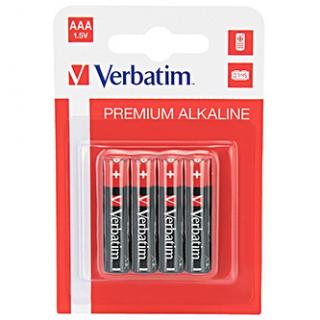 Batéria alkalická, AAA, 1.5V, Verbatim, blister, 4-pack, 49920