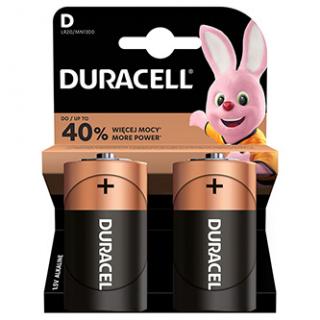 Batéria alkalická, veľký monočlánok, D, 1.5V, Duracell, blister, 2-pack, 42342, Basic