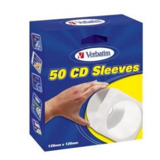 Box na 1 ks CD, papier, biely, 50-pack