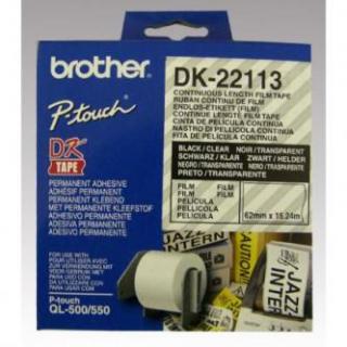 Brother filmová rolka 62mm x 15.24m, biela, 1 ks, DK22113, pre tlačiarne štítkov
